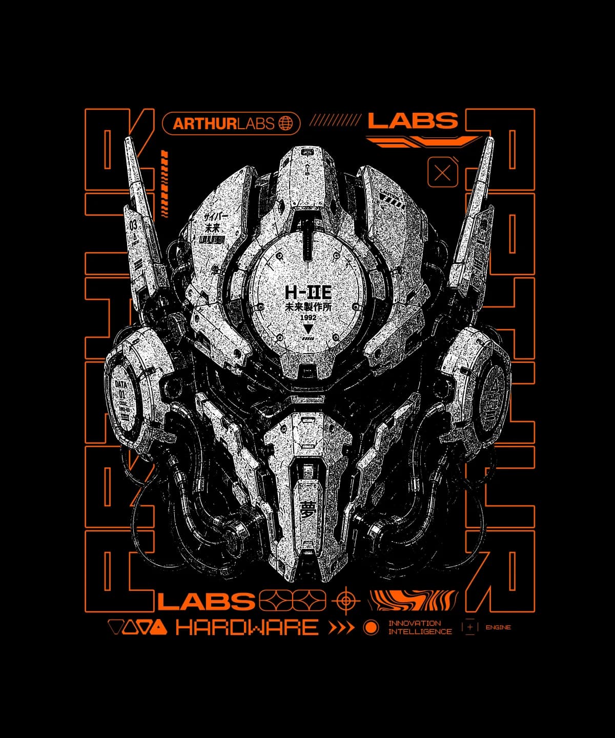 Arthur Labs hardware tee print artwork, design three
