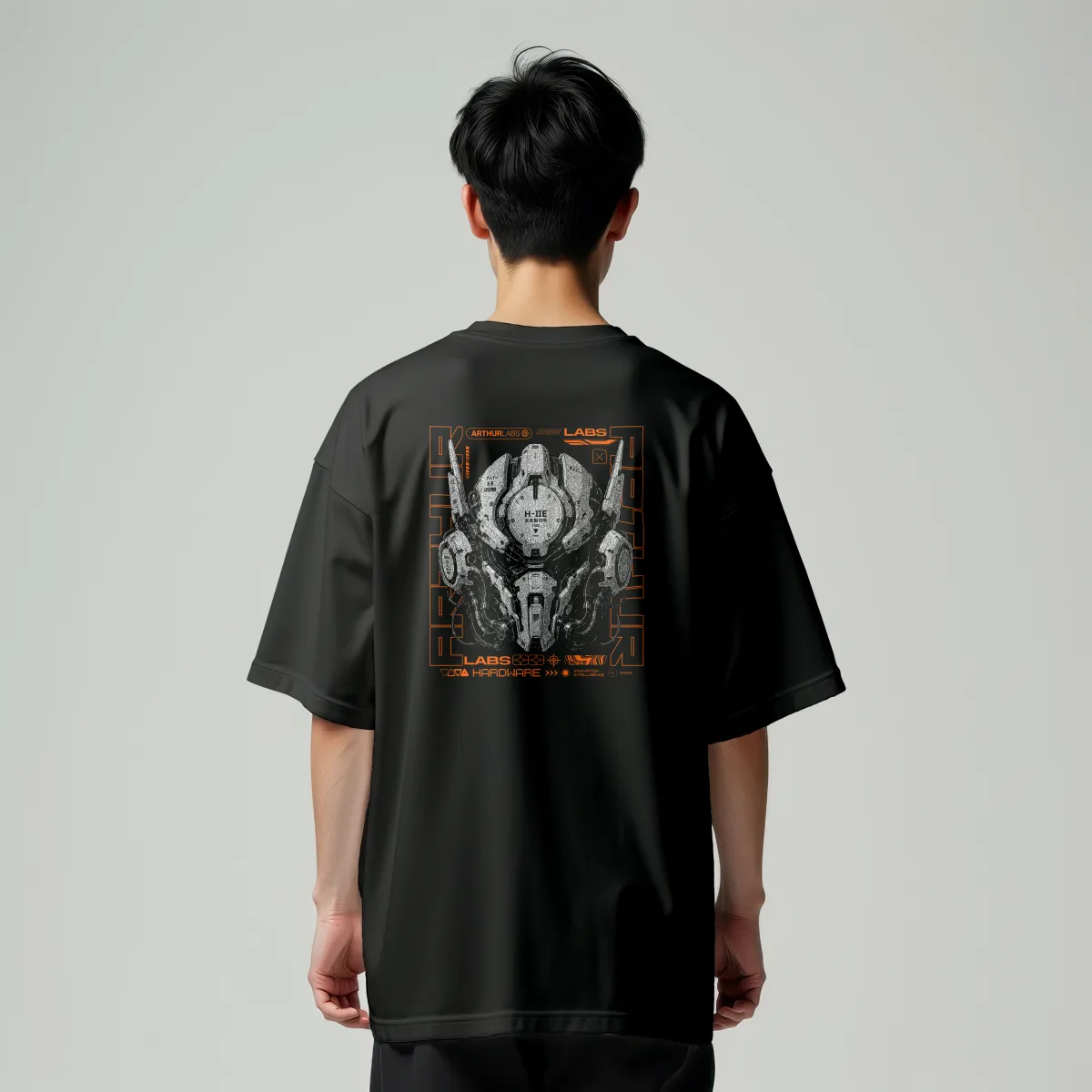 Arthur Labs hardware tee worn, third design