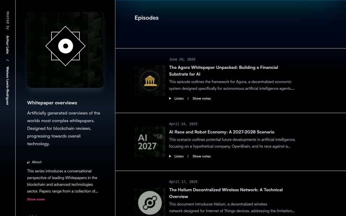 Arthur Labs Podcast